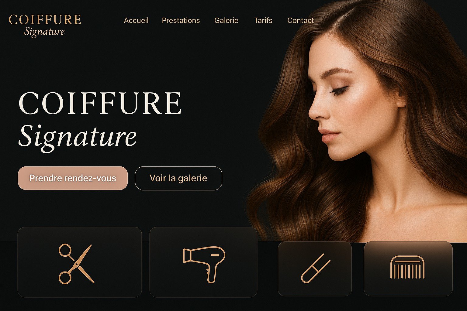 Site institut de beauté avec réservation